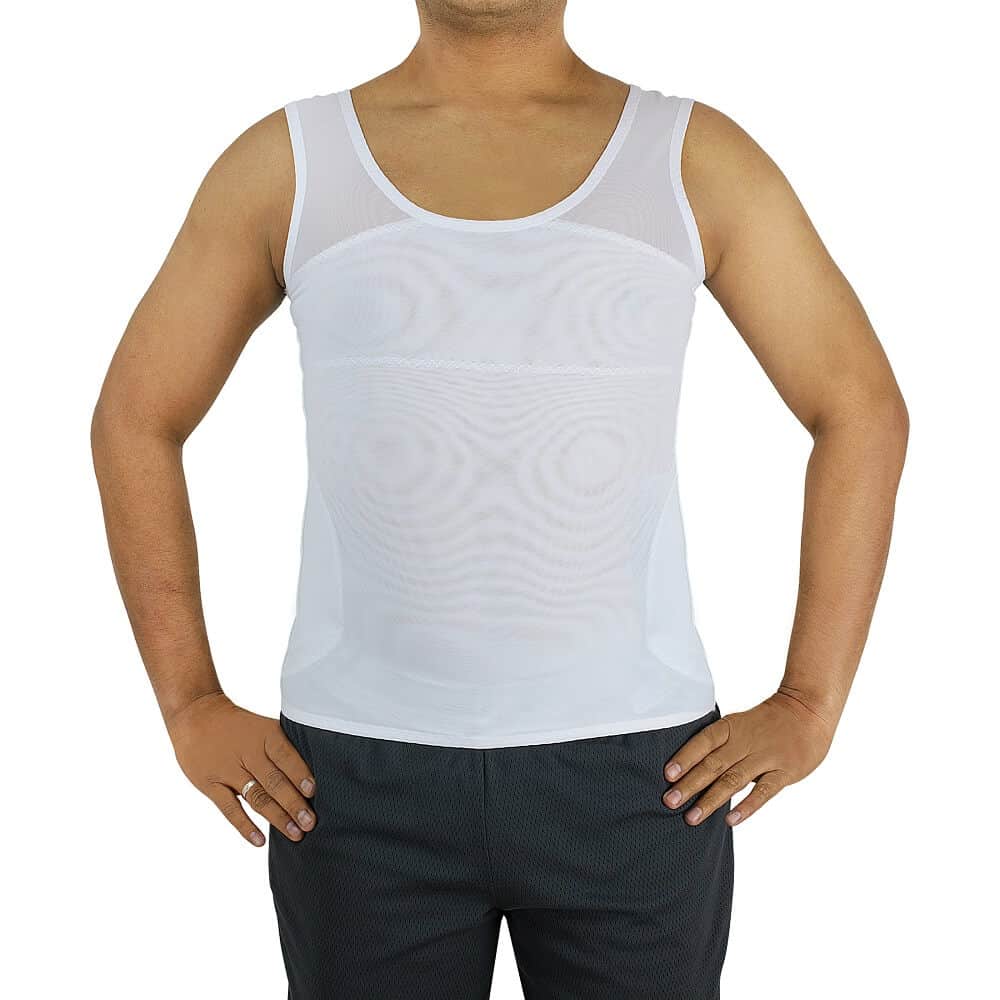 Mens Compression Shirt to Hide Gynecomastia Moobs Slimming Body